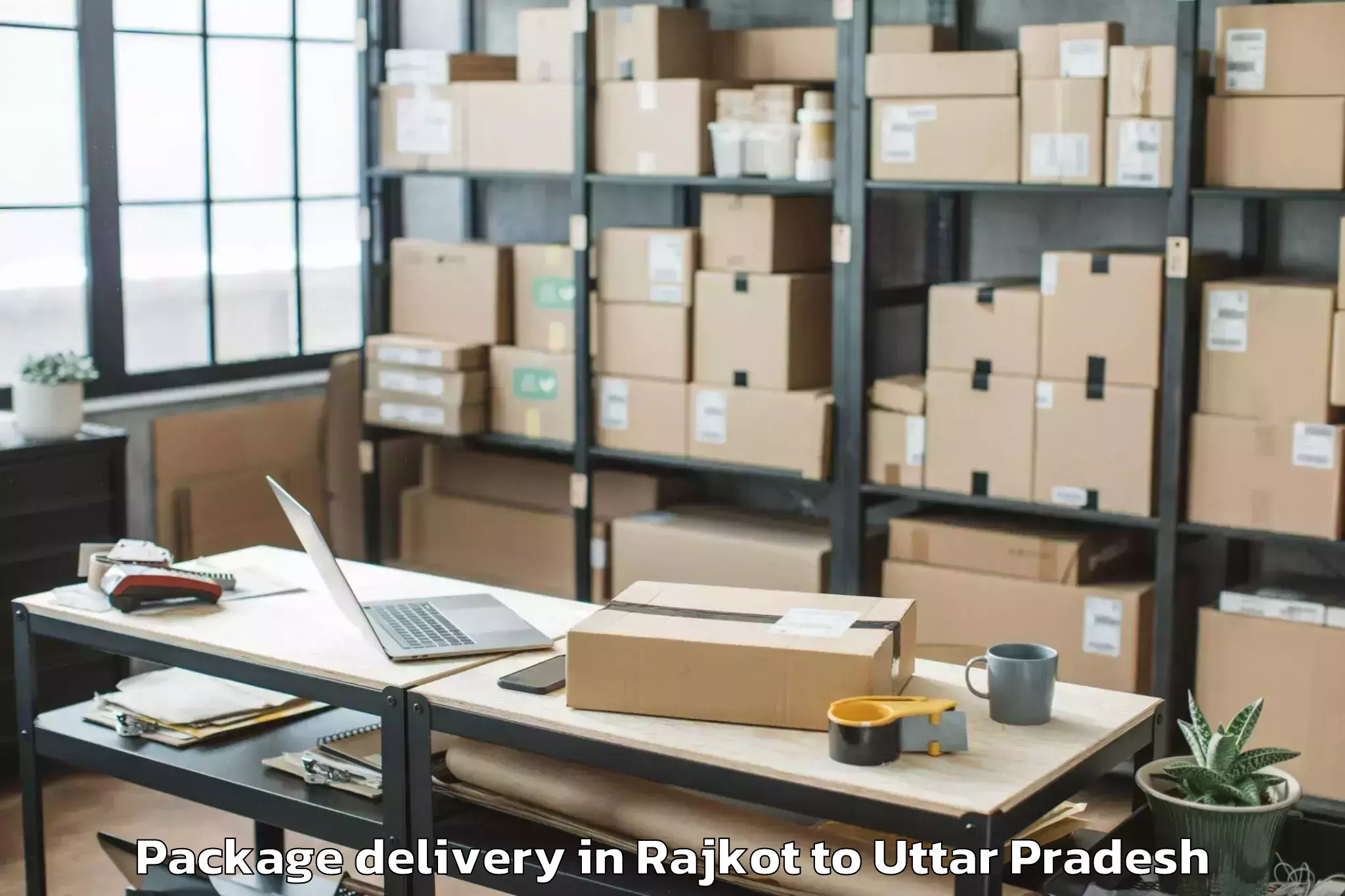 Book Rajkot to Talbahat Package Delivery Online